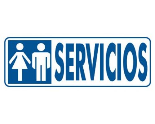 SEÑAL "SERVICIOS" 175X65 PVC GRIS ARCHIVO 2000 6177-00 GS (Espera 4 dias)